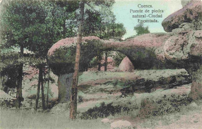 Cuenca Castilla-La Mancha ES Puente-de-piedra-natural Ciudad-Encantada Felsen P