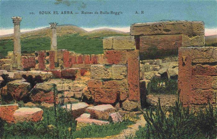 Souk-el-Arba Tunisie Ruines-de-Bulla-Regia Roemische-Ruinen Saeulen Antike Ausgr