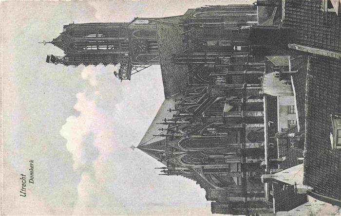 UTRECHT NL Domkerk Domtoren Gotische-Kirche Daecher Geruest