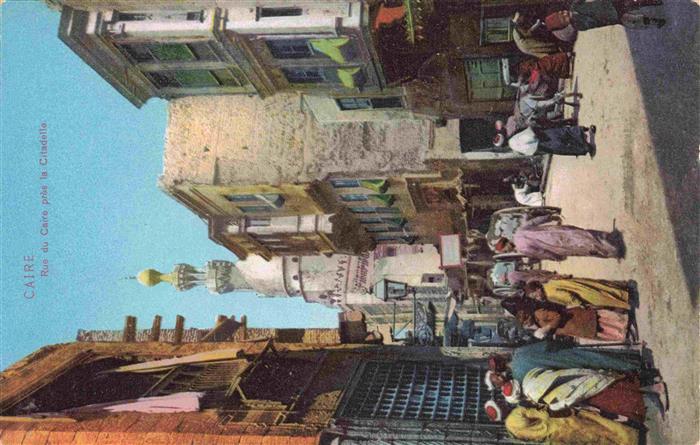 CAIRO Kairo Caire Egypt Rue-du-Caire Citadelle Minarett Strassenszene Passanten