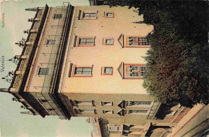 VALENCIA Valenciana ES Audiencia Justizpalast Fassade Barockfenster Balkon Baeu