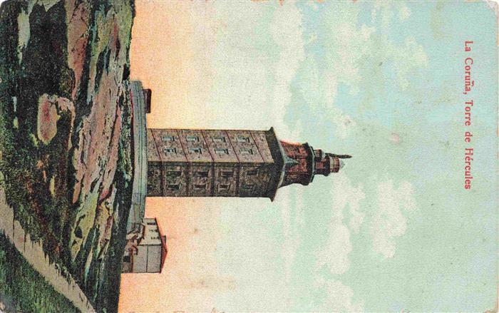 A Coruna Galicia ES Torre-de-Hércules Leuchtturm Roemerturm Felsen Kueste