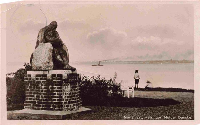 Marienlyst Helsingor DK Holger-Danske Denkmal Statue Meer Helsingborg Kinder Spa