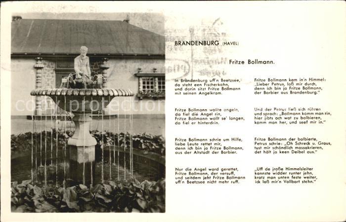 Brandenburg Havel Fritze Bollmann Brunnen