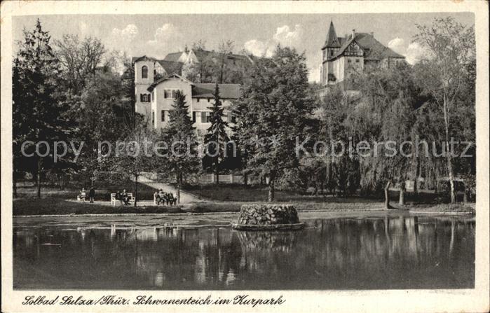 Bad Sulza Schwanenteich im Kurpark