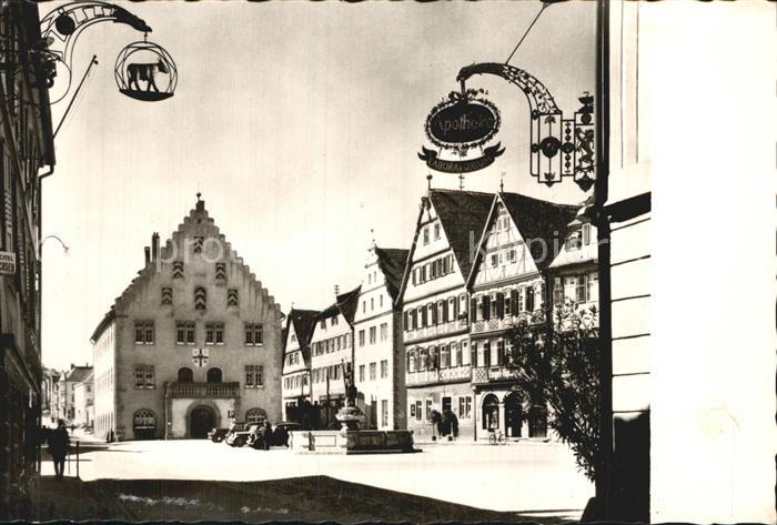 Bad Mergentheim Marktplatz mit Rathaus