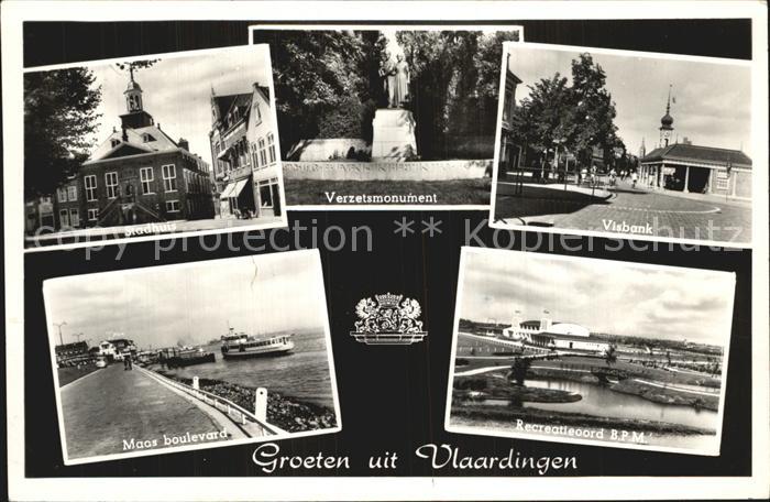 Vlaardingen Stadhuis Verzetsmonument Visbank Maas Boulevard Recreatieoord