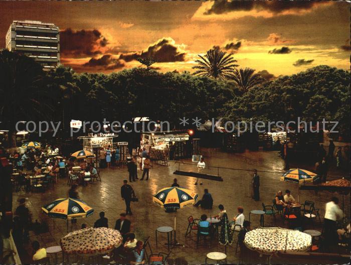 Las Palmas Gran Canaria Vista nocturna del parque de Santa Catalina