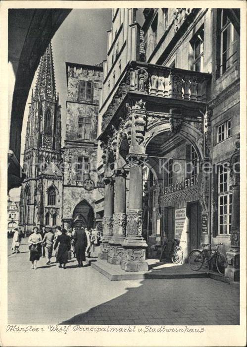 Muenster Westfalen Principalmarkt und Stadtweinhaus