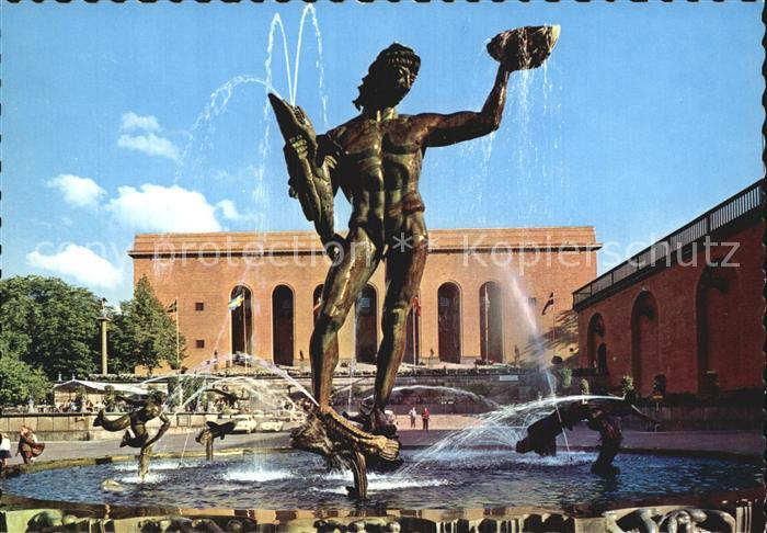 Goeteborg Goetaplatsen med Poseidon av Carl Milles