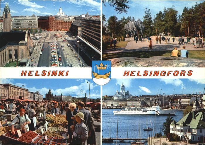 Helsinki Schloss Dom Park Markt Hafen