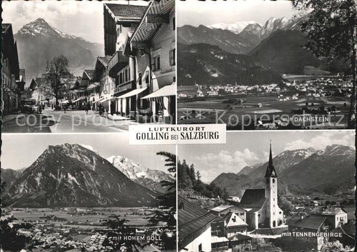 Golling Salzach Dorfpartie Dachstein Hohe Goell Tennengebirge Kirche