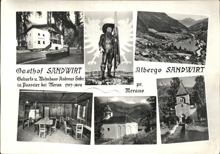 Passeier Gasthof Sandwirt Andreas Hofer Panorama Gaststube Kirche