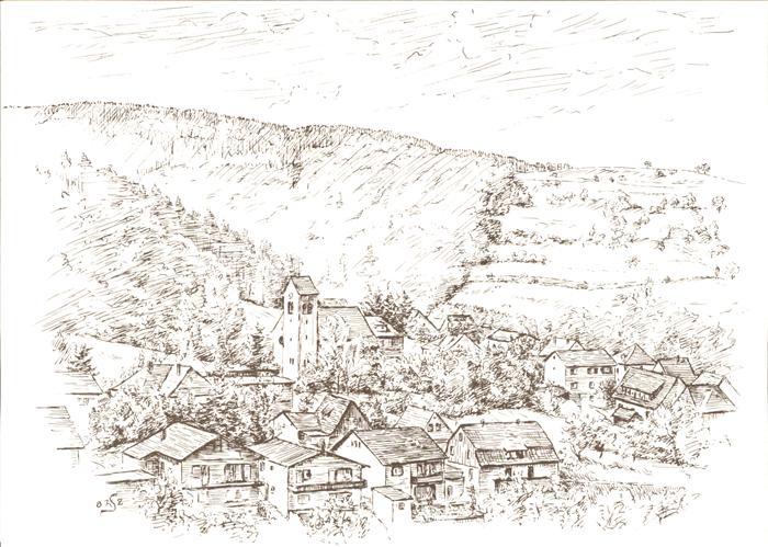 Bad Koenig Odenwald OT Zell Zeichnung