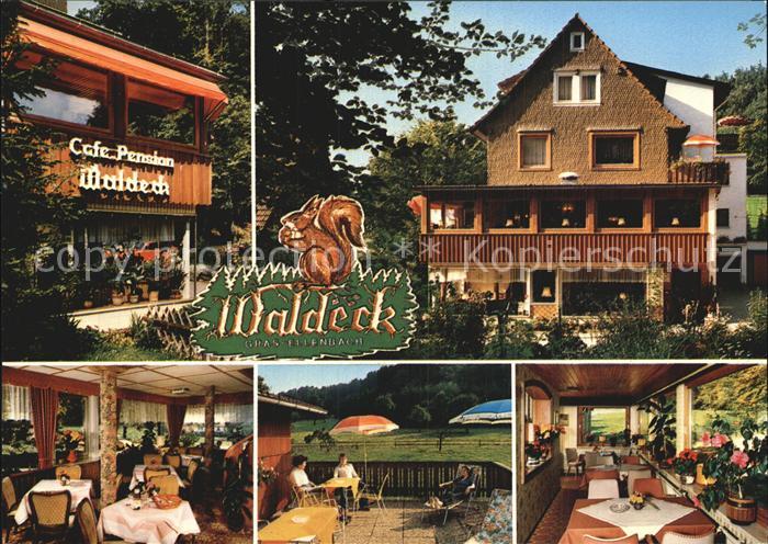 Gras-Ellenbach Hotel Cafe Waldeck Gastraum Terrasse