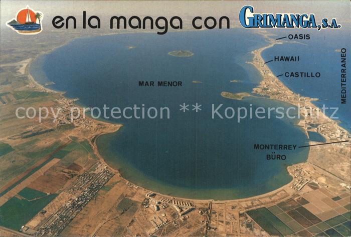 Hawaii US-State mit Oasis Castillo Monterrey Mar Menor Fliegeraufnahme