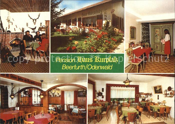 Beerfurth Pension Haus Kurpfalz Kaminzimmer Garten Gastraeume