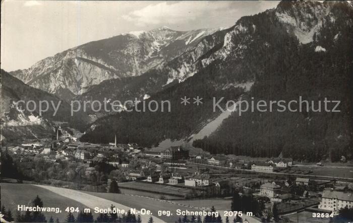 Hirschwang Rax gegen Schneeberg