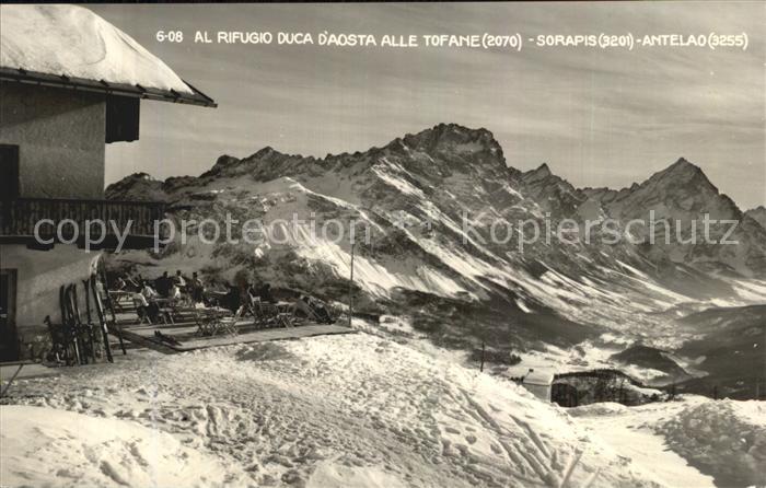 Cortina d Ampezzo Rifugio Duca d Aosta alle Tofane Sorapis Antelao Dolomiti Berg