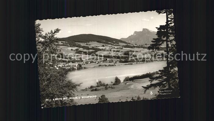 Zell Moos Panorama mit Irrsee und Schafberg