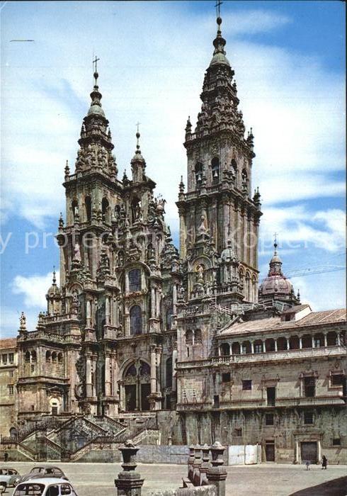 Santiago de Compostela Catedral Fachada del Obradoiro Kathedrale 18. Jhdt.