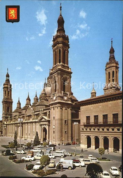 Zaragoza Saragossa Espana Basilica de Nuestra Senora del Pilar Imagenes Escudo d