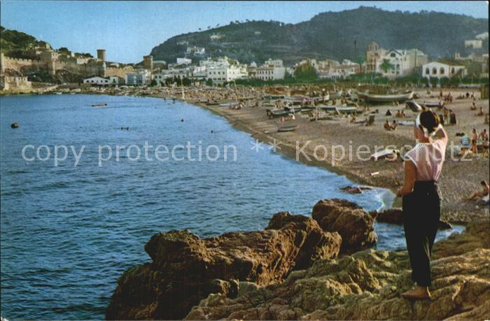 Tossa de Mar La Mar Gran desde las rocas de la Bauma Blick von den Felsen Strand