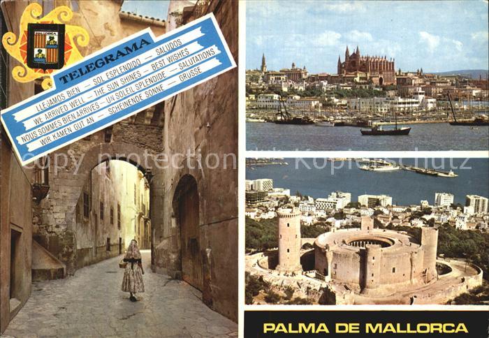 Palma de Mallorca Calle de la Almudaina Catedral Castillo de Bellver y Puerto