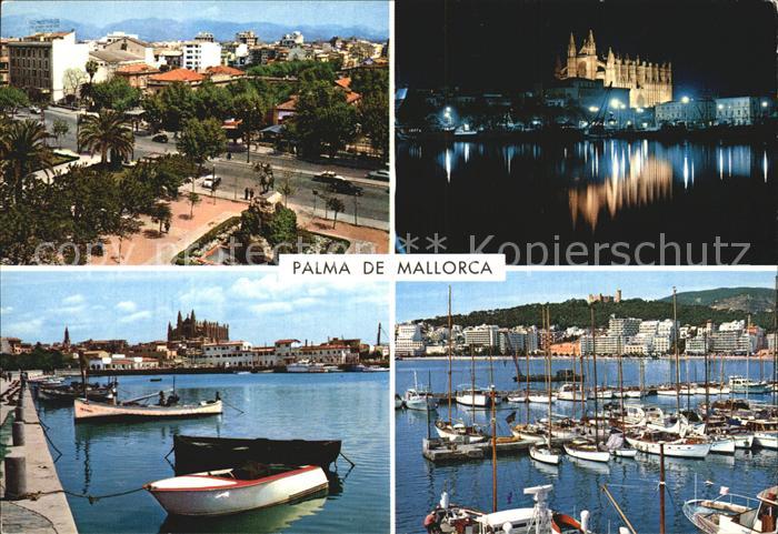 Palma de Mallorca Bellezas de la ciudad Puerto Catedral Hafen Segelyachten Kathe