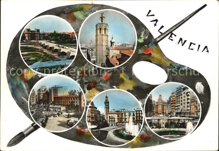 Valencia Valenciana Teilansichten Malerei Pinsel Kuenstlerpalette