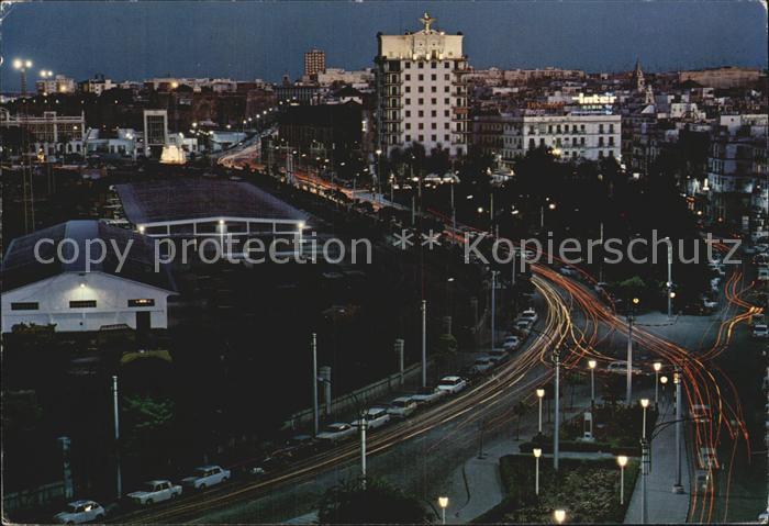 Cadiz Andalucia Avenida Ramon de Carranza de noche