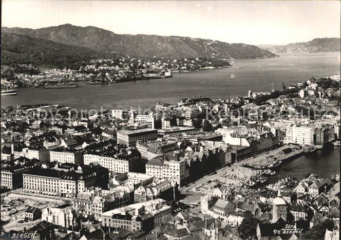 Bergen Norwegen Fliegeraufnahme