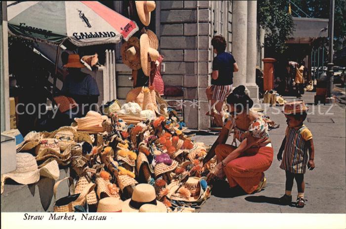 Nassau Bahamas Straw market along Bay Street