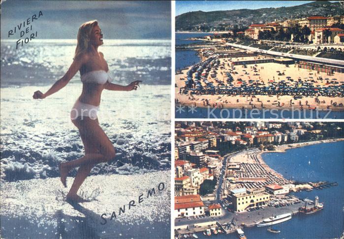 Sanremo Strandpartie Fliegeraufnahme