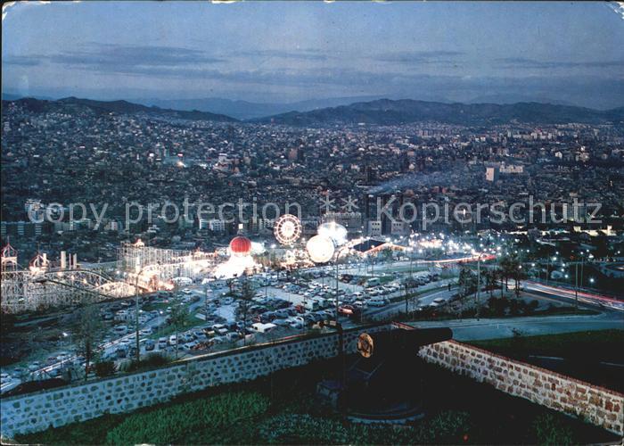 Barcelona Cataluna parque de Atracciones de Montjuic visto desde el castillo