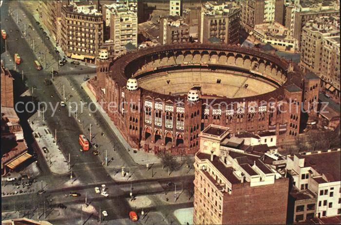 Barcelona Cataluna Vista aerea de la plaza de toros Monumental