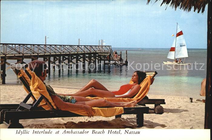 Nassau Bahamas Beach and Pier at Ambassador Beach Hotel and Country Club