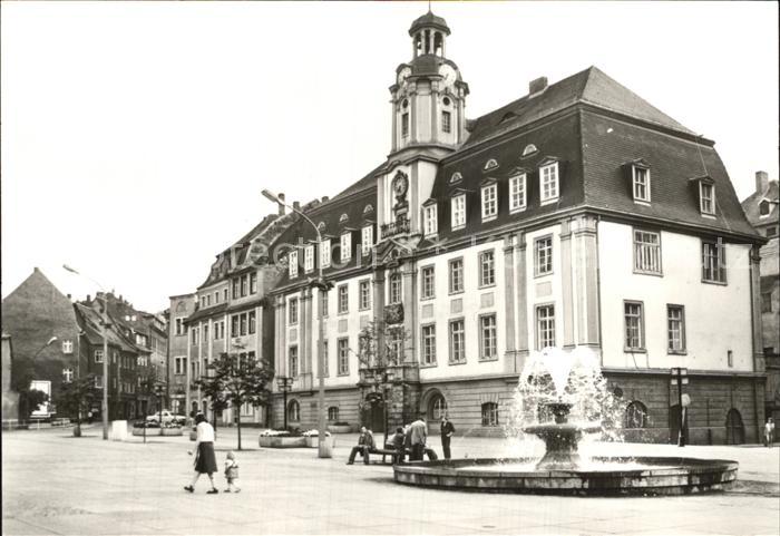 Weissenfels Saale Rathaus am Karl Marx Platz Brunnen