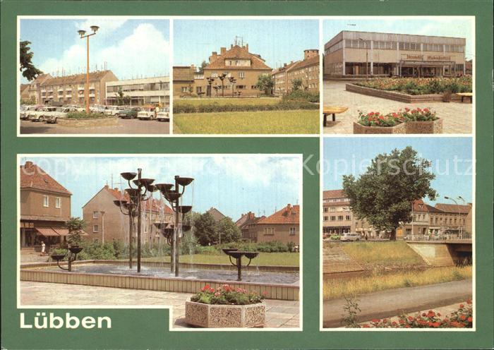 Luebben Spreewald Teilansichten Brunnen