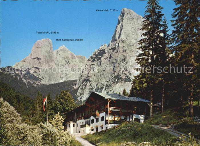 Hinterbaerenbad Anton Karg Haus oeAV Sektion Kufstein Totenkirchl Karlspitze Kle