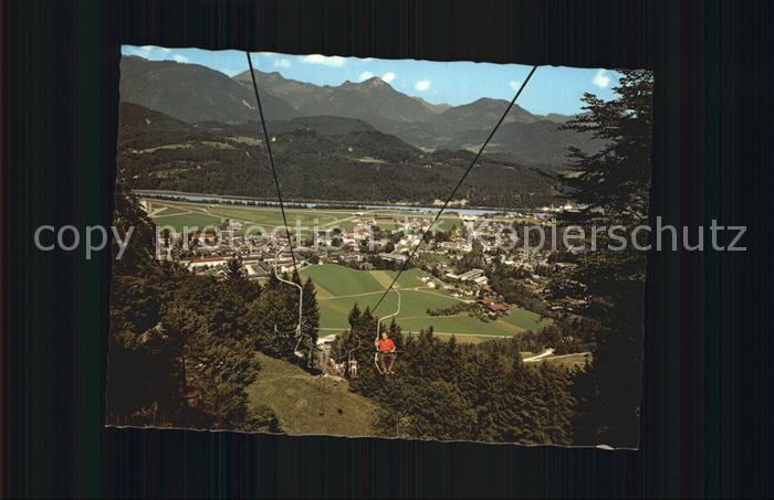 Kufstein Tirol Sesselbahn Wilder Kaiser mit Blick auf Kufstein Sparchen gegen Br