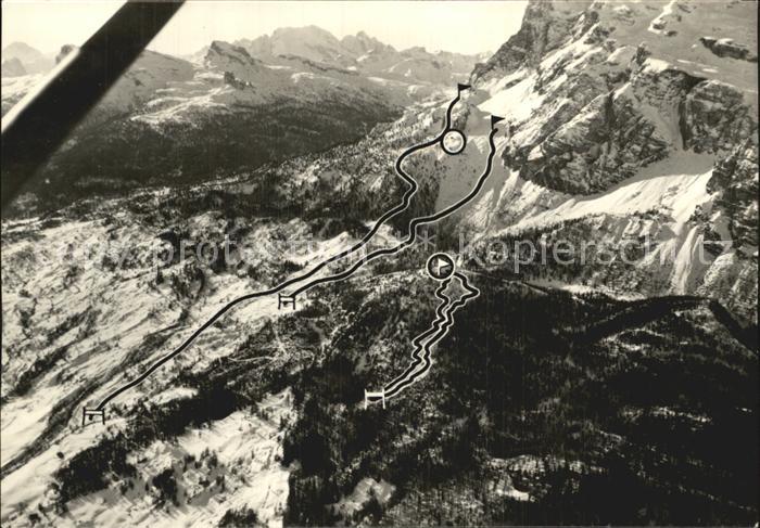 Cortina d Ampezzo Piste Olimpiche Stratofana Cenalone A Druscie veduta aerea