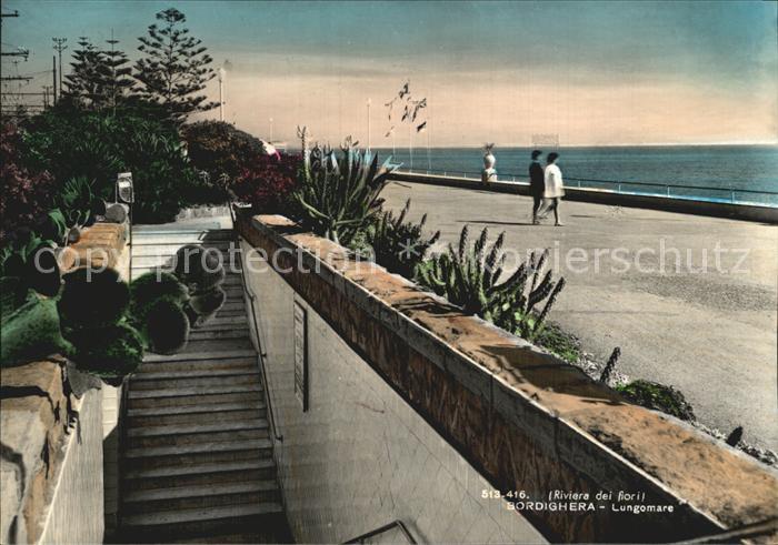 Bordighera Lungomare Strandpromenade Riviera dei Fiori