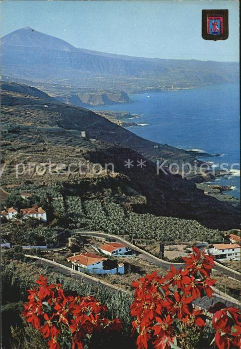 Santa Cruz de Tenerife Costa Norte con Teide y Puerto de la Cruz