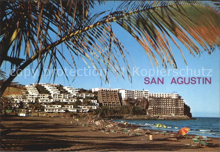 San Agustin Gran Canaria Playa de San Agustin Strand Hotels Palmen