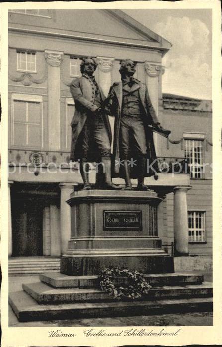 Weimar Thueringen Goethe Schiller Denkmal