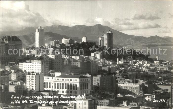 San Francisco California Russian Hill Mont Tomalpais