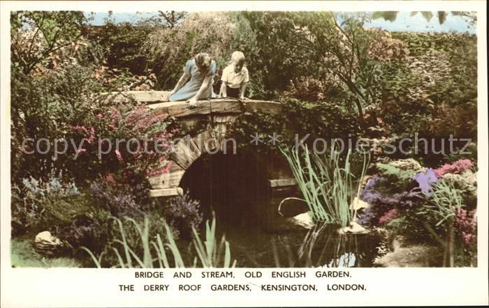 London Bridge and Stream old English Garden