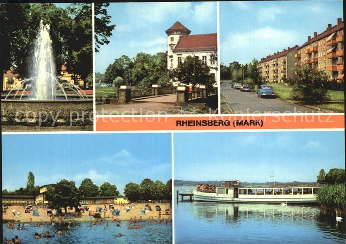 Rheinsberg Springbrunnen Platz der Befreiung Schloss