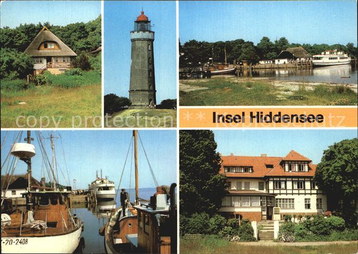 Insel Hiddensee Kloster Fischerhaus Leuchtturm Hafen HO Gaststaette Dornbusch